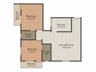 RKN Akrithi (2BHK+2T (1010 sq ft) 1010 sq ft) RKN Akrithi (2BHK+2T (1010 sq ft) 1010 sq ft)