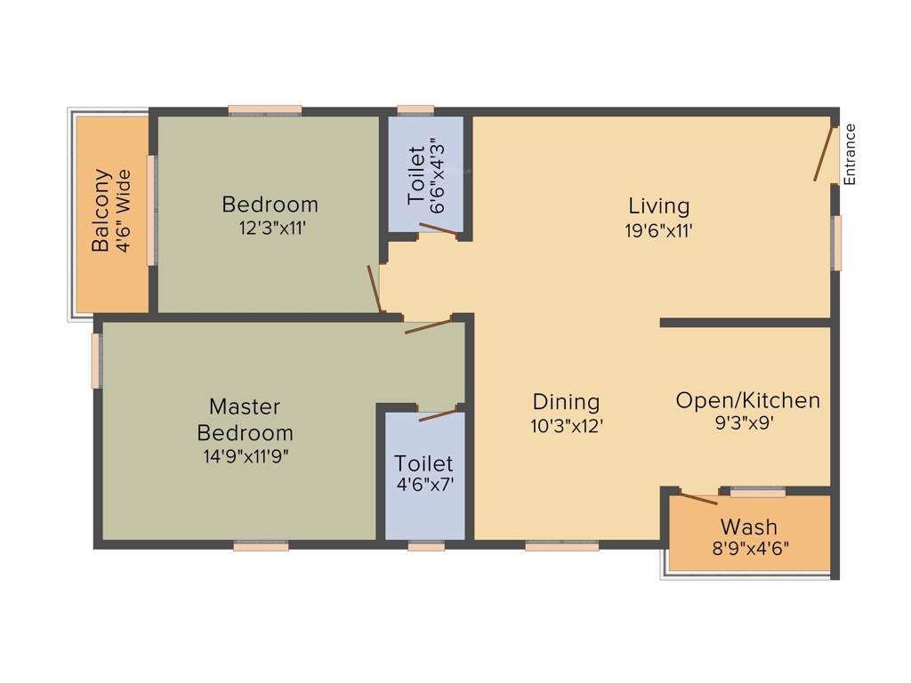 AR The Nest (2BHK (1305 sq ft) 1305 sq ft)