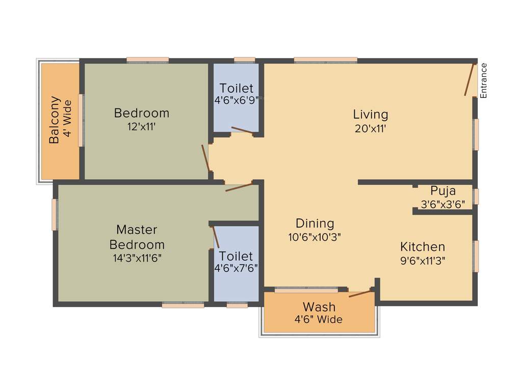 AR The Nest (2BHK (1315 sq ft) 1315 sq ft)