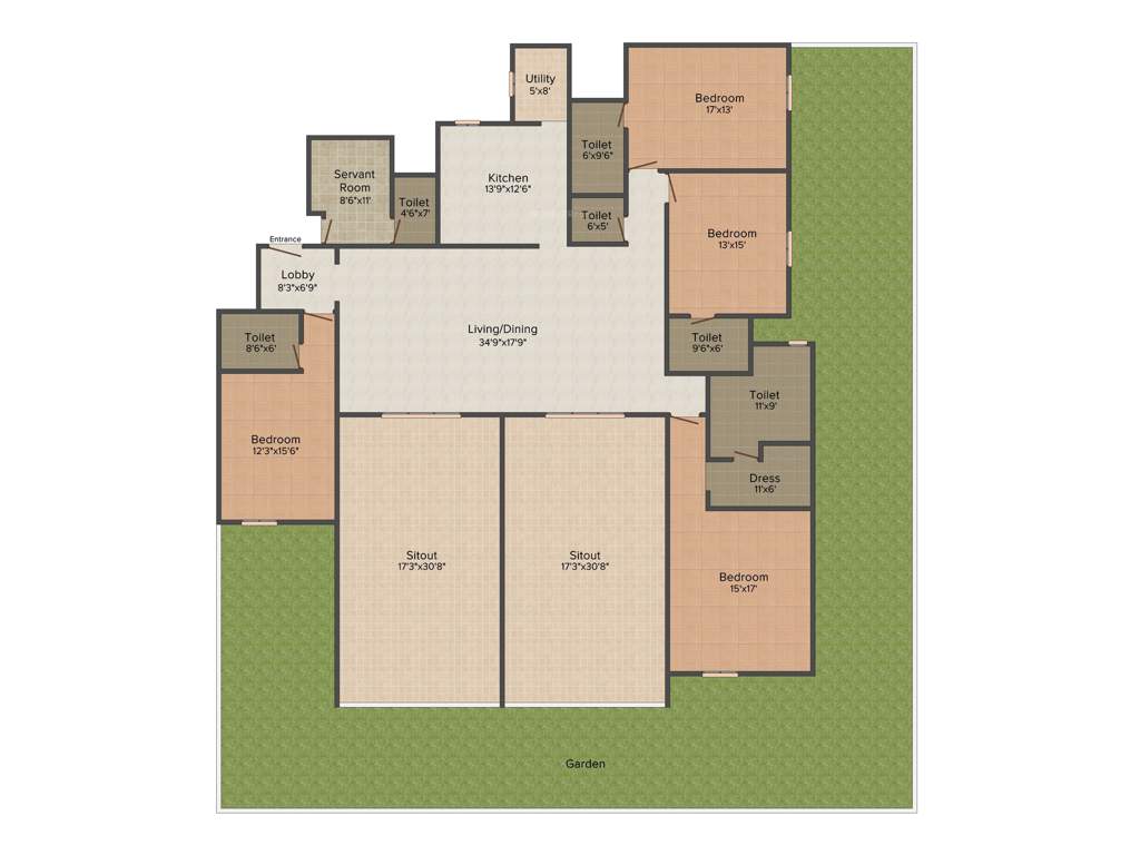 Marvel Piazza Phase 01 (4BHK+5T (5615 sq ft) 5615 sq ft)