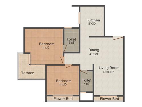 Bhairaav Signature (2BHK+2T (669 sq ft) 669 sq ft)
