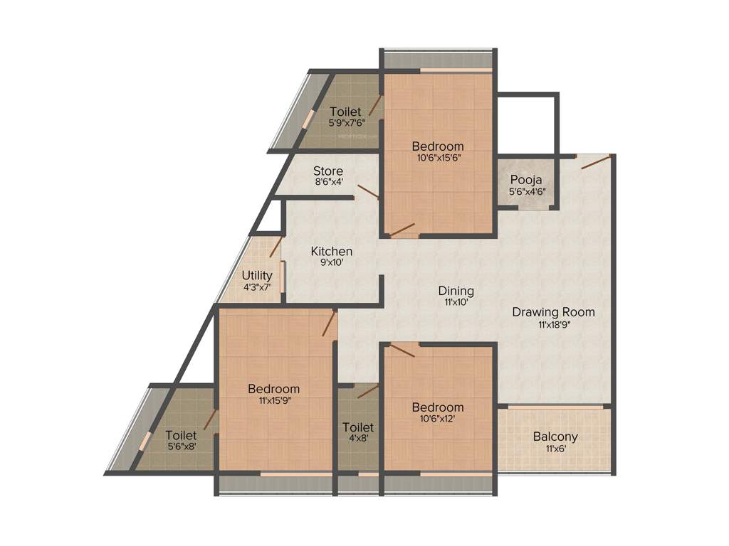 Samruddhi Anushri Pratistha (3BHK+3T (2268 sq ft) 2268 sq ft)