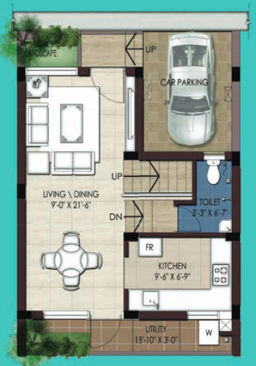  green hills villas Floor Plan Ground Floor Plan