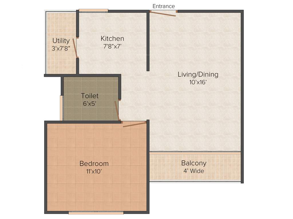 Subha Nandana (1BHK+1T (580 sq ft) 580 sq ft)