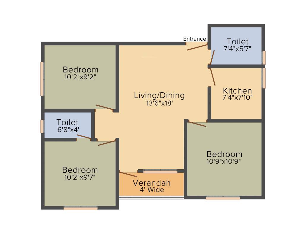 Starlite Sunny Crest (2BHK (936 sq ft) 936 sq ft)