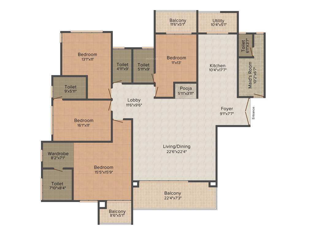 Kumar Kino Platinum (4BHK+4T (3244 sq ft) 3244 sq ft)