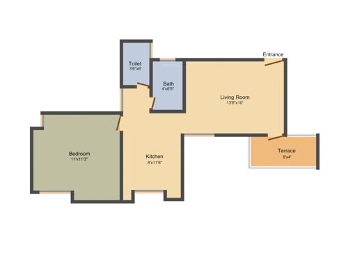 Percept Bounty II (1BHK (615 sq ft) 615 sq ft) Percept Bounty II (1BHK (615 sq ft) 615 sq ft)