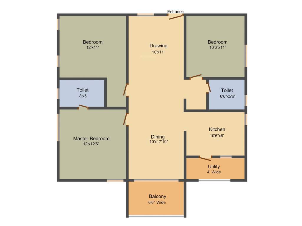 Alekhya Palm Woods (3BHK+3T (1,385 sq ft) 1385 sq ft)