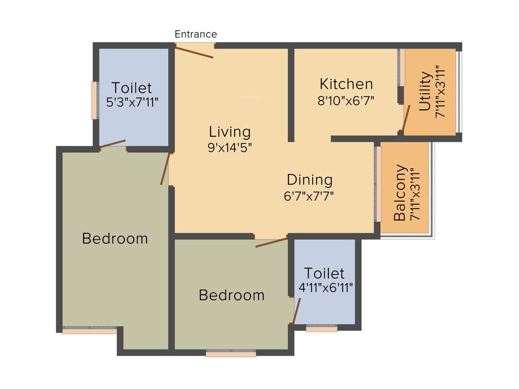 Arun Sankara (2BHK (805 sq ft) 805 sq ft)