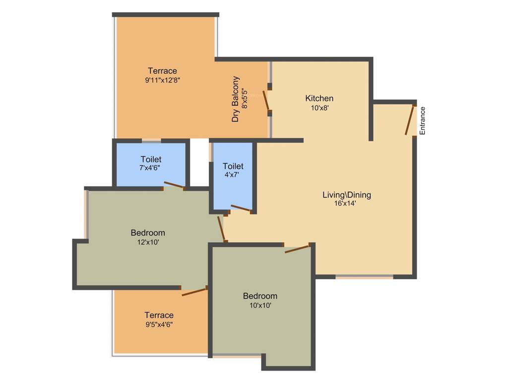 Malkani Bon Vivant (2BHK+2T (1,017 sq ft) 1017 sq ft)