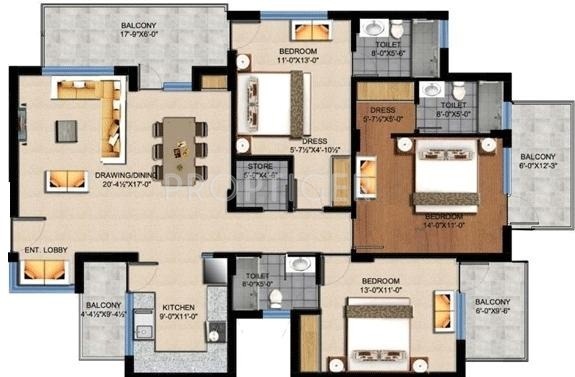 Sushma Crescent (3BHK+3T (1,690 sq ft) 1690 sq ft) Sushma Crescent (3BHK+3T (1,690 sq ft) 1690 sq ft)