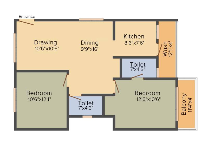 LVS Gardenia Phase 2 (2BHK (1025 sq ft) 1025 sq ft)