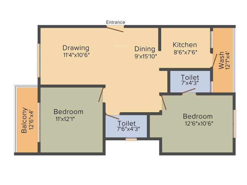 LVS Gardenia Phase 2 (2BHK (1060 sq ft) 1060 sq ft)
