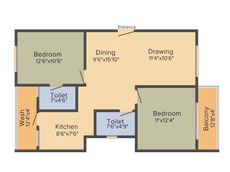 LVS Gardenia Phase 2 (2BHK (1070 sq ft) 1070 sq ft)