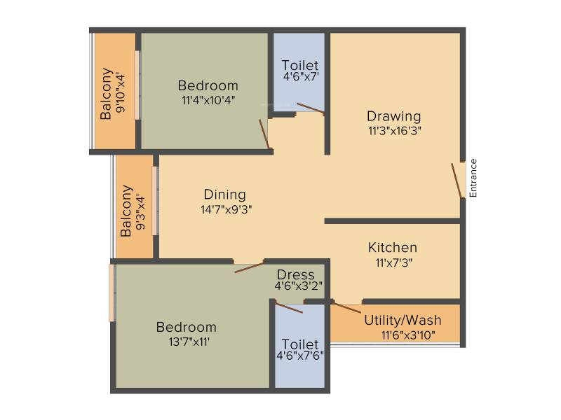LVS Gardenia Phase 2 (2BHK (1205 sq ft) 1205 sq ft)