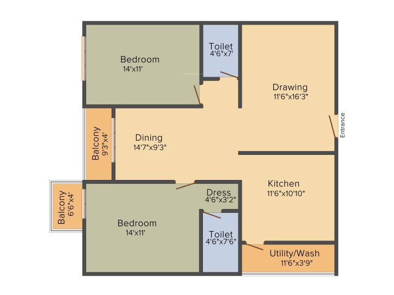 LVS Gardenia Phase 2 (2BHK (1265 sq ft) 1265 sq ft)