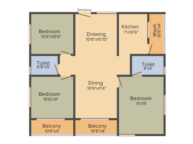 LVS Gardenia Phase 2 (3BHK (1355 sq ft) 1355 sq ft)