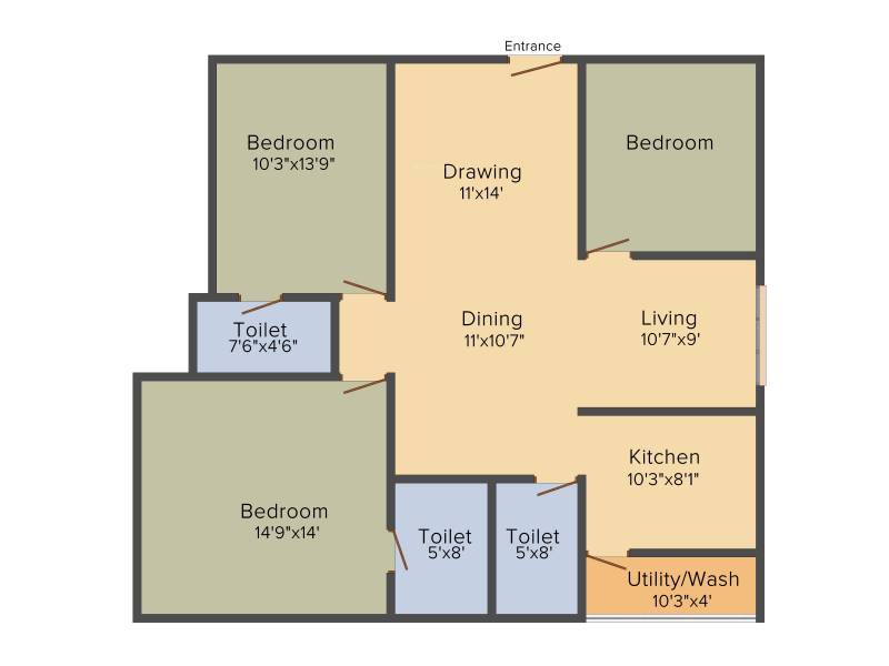 LVS Gardenia Phase 2 (3BHK (1470 sq ft) 1470 sq ft)