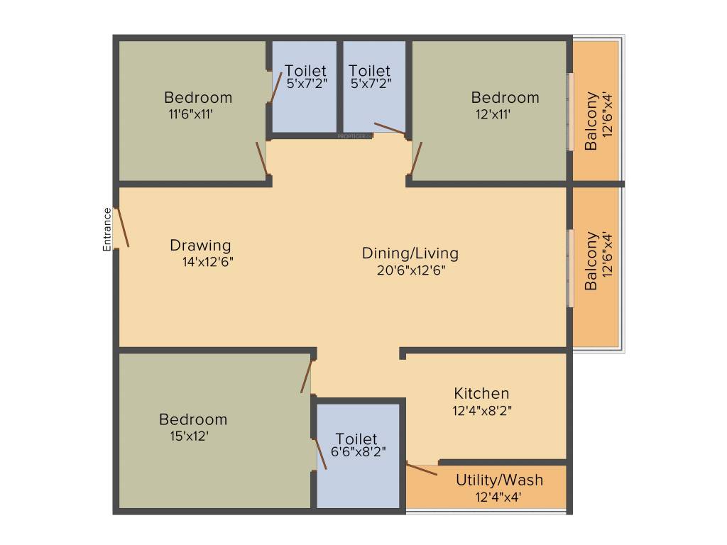 LVS Gardenia Phase 2 (3BHK (1745 sq ft) 1745 sq ft) LVS Gardenia Phase 2 (3BHK (1745 sq ft) 1745 sq ft)