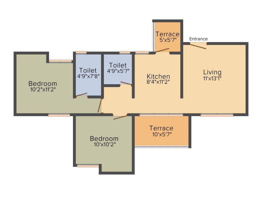Axis Vertiga (2BHK+2T (656 sq ft) 656 sq ft)