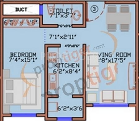 Rubberwala Valencia (1BHK+1T (381 sq ft) 381 sq ft)