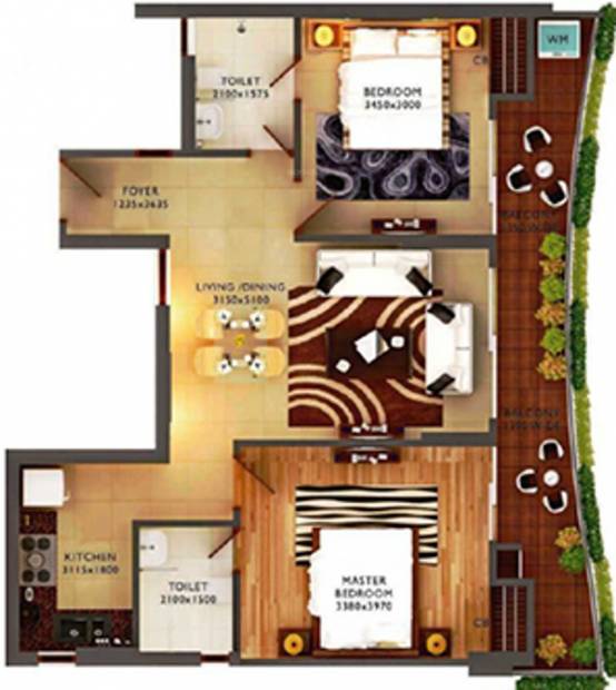 Home and Soul Beetle Lap (2BHK+2T (1,130 sq ft) 1130 sq ft)