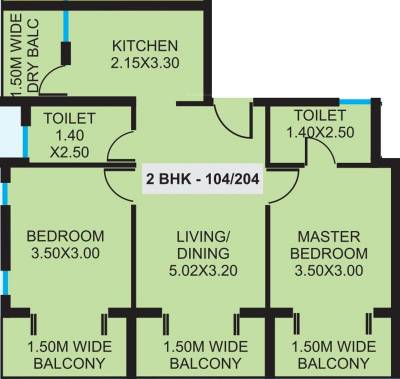 Saldanha Saldanha Garden (2BHK+2T (1,046.58 sq ft) 1046.58 sq ft)