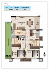 Kshetrum Aspire (3BHK+3T (1,300 sq ft) 1300 sq ft)