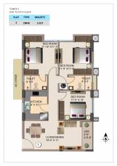 Kshetrum Aspire (3BHK+3T (1,319 sq ft) 1319 sq ft)