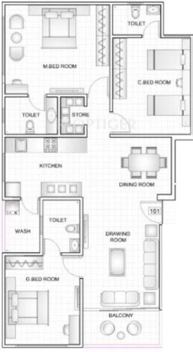 Rajyash Swara (3BHK+3T (1,050 sq ft) 1050 sq ft) Rajyash Swara (3BHK+3T (1,050 sq ft) 1050 sq ft)