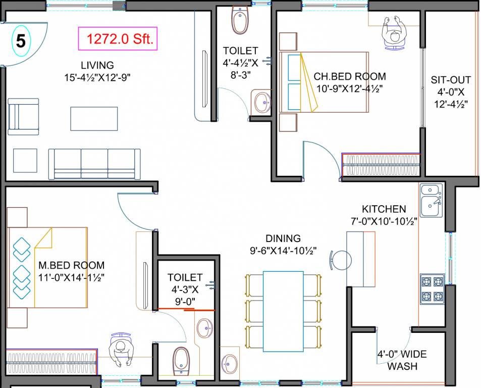 Fortune Green Golden Oriole (2BHK+2T (1,272 sq ft) 1272 sq ft) Fortune Green Golden Oriole (2BHK+2T (1,272 sq ft) 1272 sq ft)