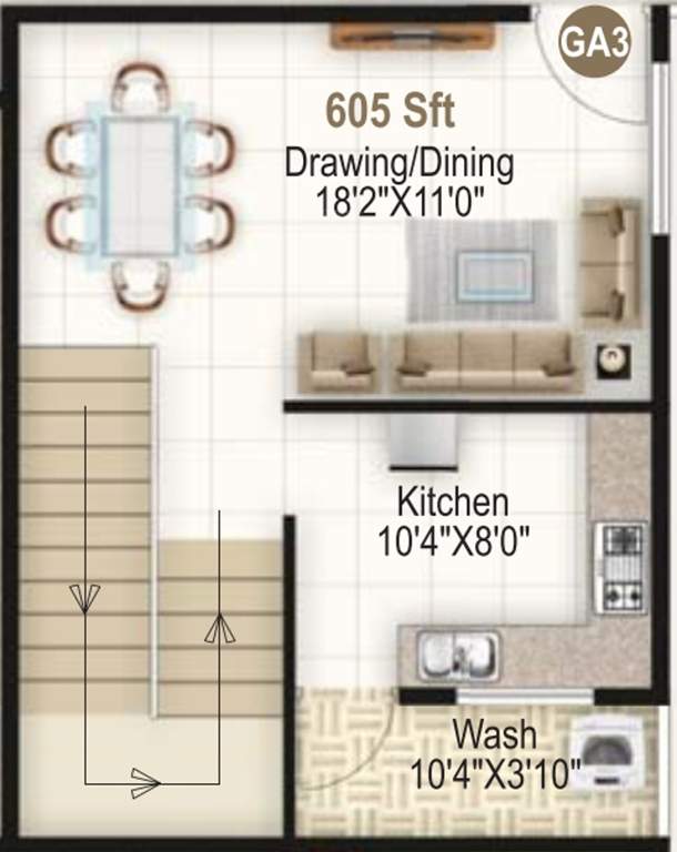 Home Town The Address (3BHK+2T (1,765 sq ft) 1765 sq ft)