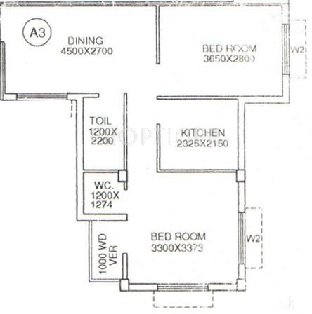 Delta Abasan (2BHK+1T (700 sq ft) 700 sq ft)