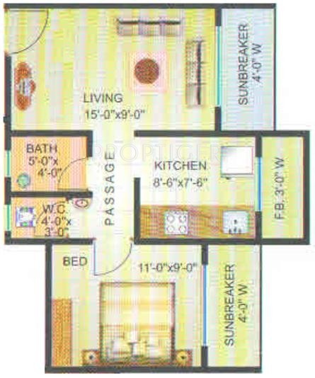 Sarosh Sarosh Residency (1BHK+1T (645 sq ft) 645 sq ft)