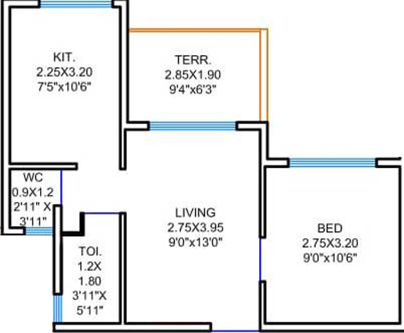 Today Utsav City (1BHK+1T (415 sq ft) 415 sq ft)