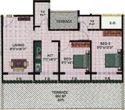 Dwisha Dwisha Apartment (2BHK+2T (945 sq ft) 945 sq ft)