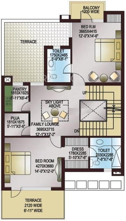 Ansal Golf Links (3BHK+3T (1,700 sq ft) Pooja Room 1700 sq ft)