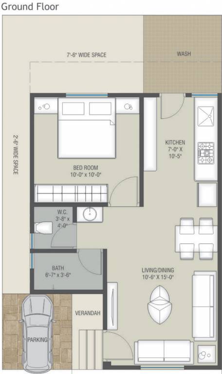 Shree Akshar Aashray (1BHK+1T (530 sq ft) 530 sq ft)