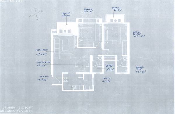 Hiranandani Evita (2BHK+2T (1,272 sq ft) 1272 sq ft)