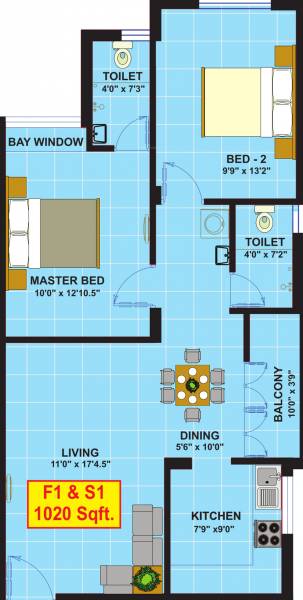 Eeshani Laxmi Nivas (2BHK+2T (1,020 sq ft) 1020 sq ft)