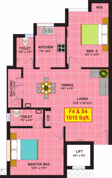 Eeshani Laxmi Nivas (2BHK+2T (1,015 sq ft) 1015 sq ft)