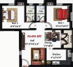 Sivarams Meghna (2BHK+2T (875 sq ft) 875 sq ft) Sivarams Meghna (2BHK+2T (875 sq ft) 875 sq ft)
