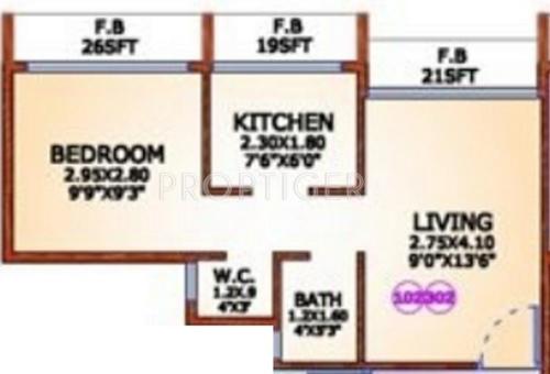 Mauli Prime Arcade (1BHK+1T (580 sq ft) 580 sq ft)