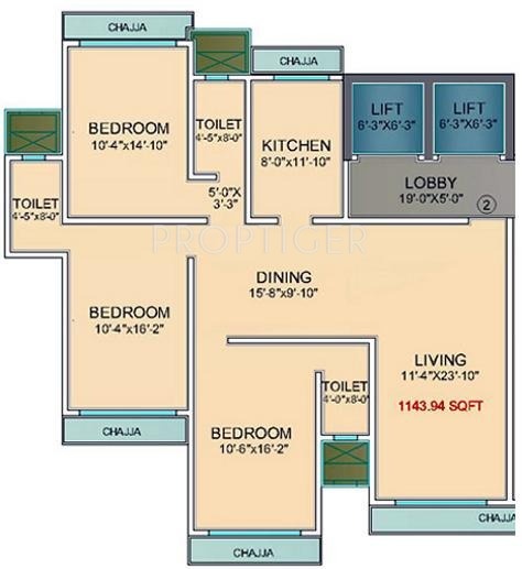 PR Sundeep (3BHK+3T (1,143 sq ft) 1143 sq ft)