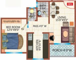 Omkar Omkar Vatika (1BHK+1T (610 sq ft) 610 sq ft)