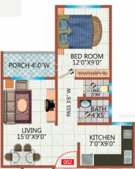 Omkar Omkar Vatika (1BHK+1T (650 sq ft) 650 sq ft)