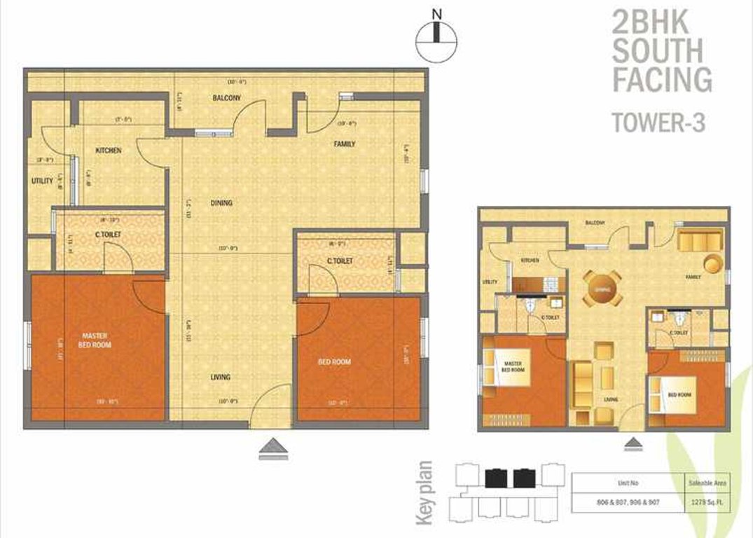 Phoenix The Village (2BHK+2T (1,278 sq ft) 1278 sq ft)
