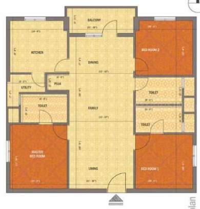  the village Floor Plan Lower Level Duplex Plan