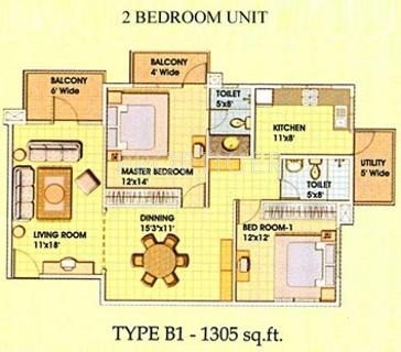 Aisshwarya Excellency (2BHK+2T (1,305 sq ft) 1305 sq ft) Aisshwarya Excellency (2BHK+2T (1,305 sq ft) 1305 sq ft)