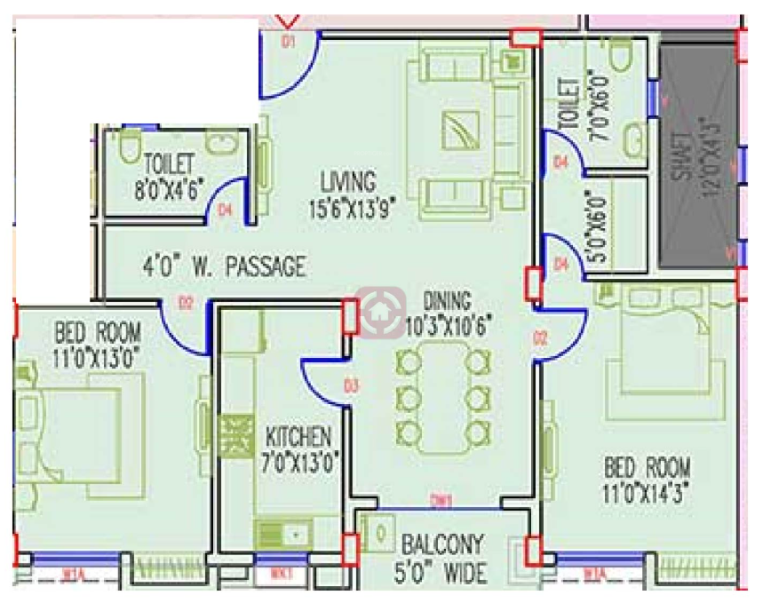 Floor Plan ekam solace Floor Plan Floor Plan